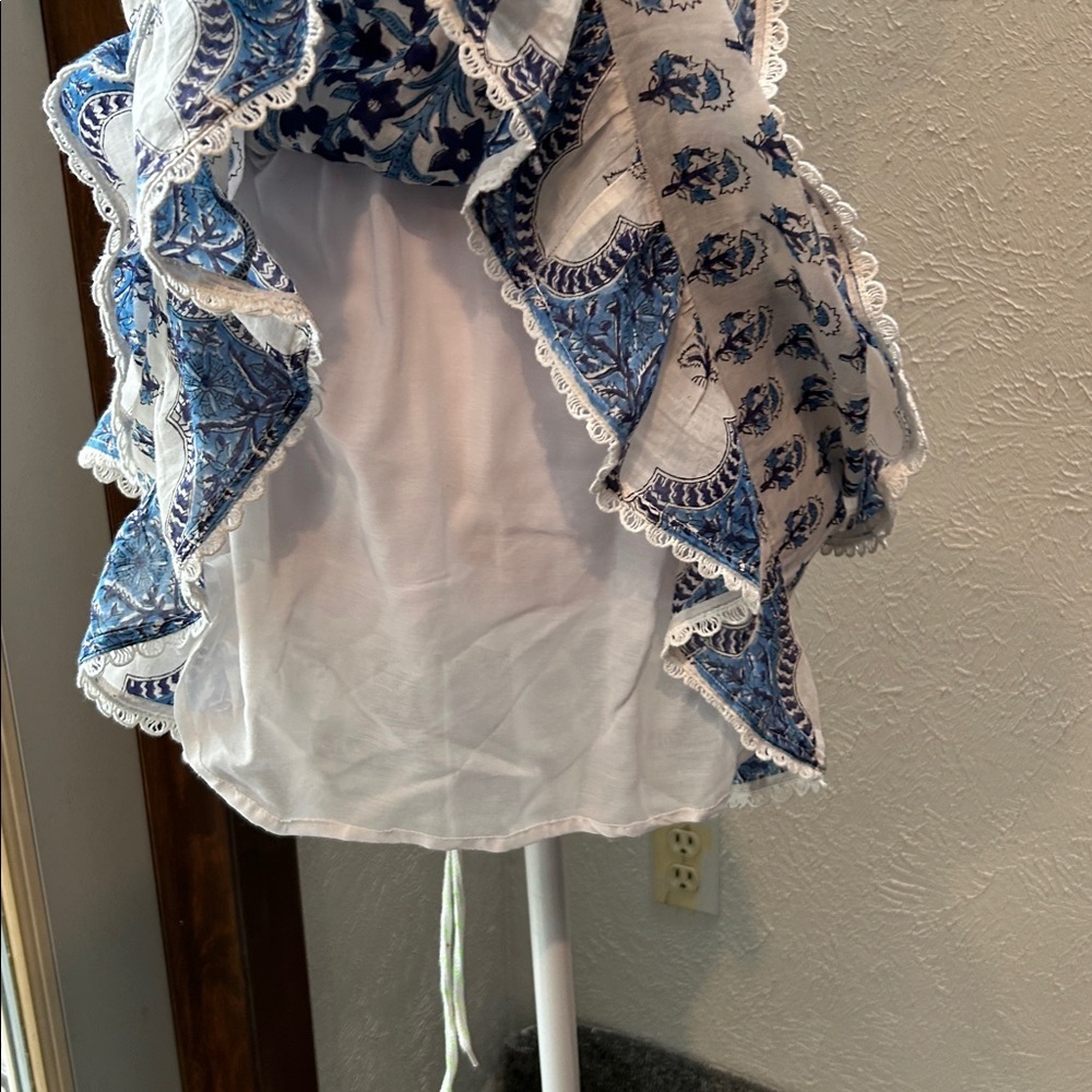 ALICIA BELL Bailey Silk Cotton-Voile Mini Dress size Small - Picture 7 of 8